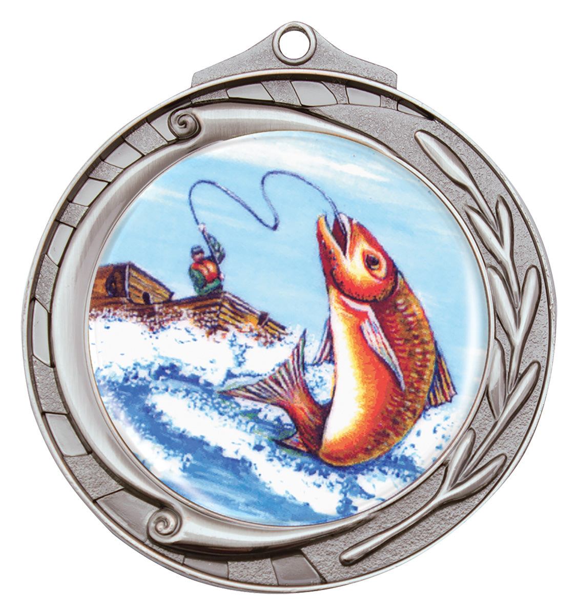 Wreath - Fishing - Silver
