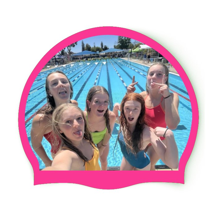 Design Your Own Fluro Silicone Swim Caps