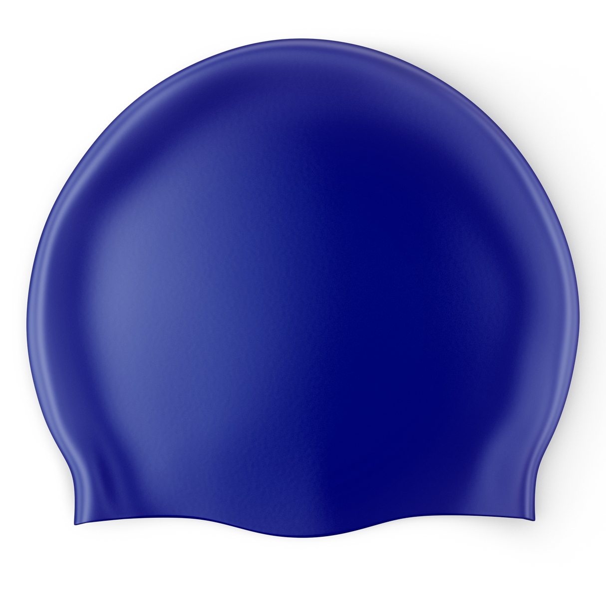 Design Your Own Printed Flat Silicone Swim Cap BLUE