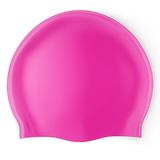 Design Your Own Printed Flat Silicone Swim Cap PINK