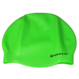 Fluro Green Seamless Silicone Swim Cap