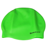 Fluro Green Seamless Silicone Swim Cap