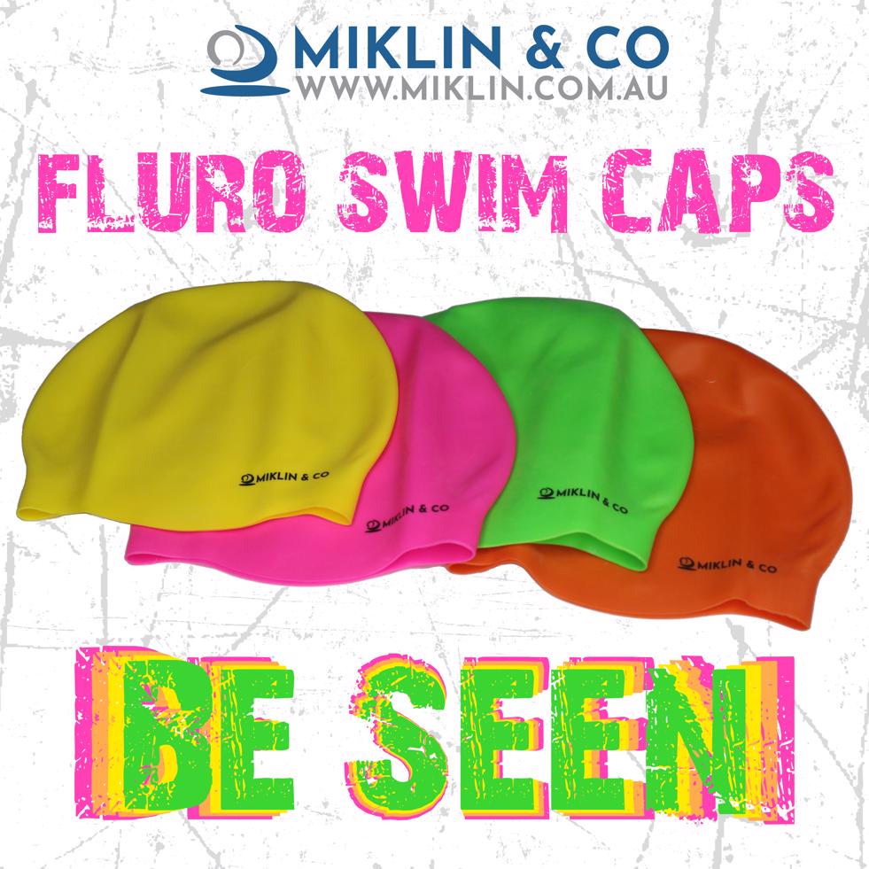 Fluro Green Seamless Silicone Swim Cap