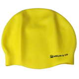 Fluro Yellow Seamless Silicone Swim Cap
