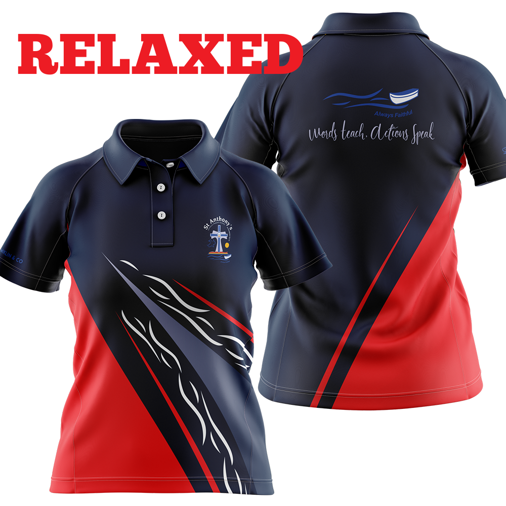 St Anthony's Staff Ladies Polo Shirt - RELAXED FIT