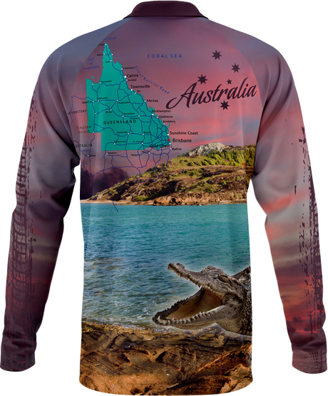 Design Your Own Fishing Shirt - Cape York Pink/Purple
