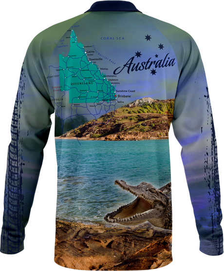 Design Your Own Fishing Shirt - Cape York Blue/Green