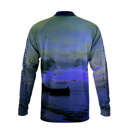 Design Your Own Fishing Shirt - Blank Blue/Green